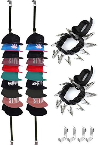 Ycmi Hat Racks Organizer Baseball Cap Holders Rack Hangers Clothing Racks (2 Pack)