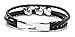 Xusamss Punk Alloy Skull Head Rope Leather Bangle With Buckle,7.5