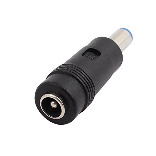 uxcell 2.1mm x 5.5mm DC Power Coupler Male to Female Connector Black