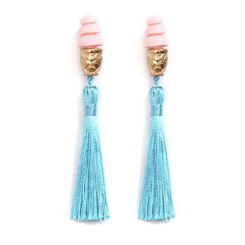 Gift Boxed Tassel Earplugs Breakfast at Tiffany's Silk Handmade (Tiffany Turquoise)