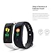 Yeartown Fitness Tracker, Activity Tracker OLED Color Screen Watch Smart Wristband with Heart Rate Test, IP67 Waterproof Sports Bracelet with Pedometer, Steps, Mileage Trails, Calorie Monitoring etc