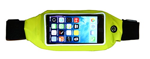 Running Belt for the iPhone 6 / 6S (4.7), iPhone 5 / 5S, Samsung Galaxy S7 S6 S5 S4 Moto X, HTC One and more (Yellow)