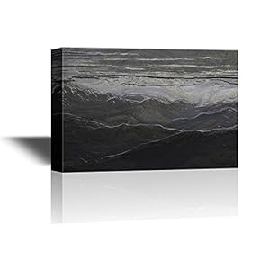 Canvas Wall Art - Abstract Landscape with a Rainbow in Front of a Waterfall - Gallery Wrap Modern Home Art | Ready to Hang - 12x18 inches