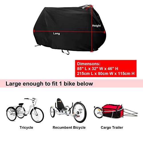 Kotivie Black Lockable Foldable Waterproof Sun Protective Bicycle Cover