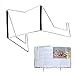 Book Stand for Textbooks,Portable Book Holder for Reading,Hands Free Metal Wire Cook Book Stand Holders for Kitchen Recipe Display,Hardcover Medical Law Textbook Desktop Bookrest for Study (Black)