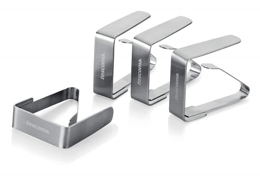 Tescoma "Presto Stainless Steel Tablecloth Clip, Assorted, 4-Piece