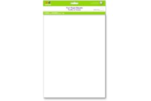 Krafty Kids GC041C 5 Piece Fun Foam Sheets, 8.5" by 11.5", White