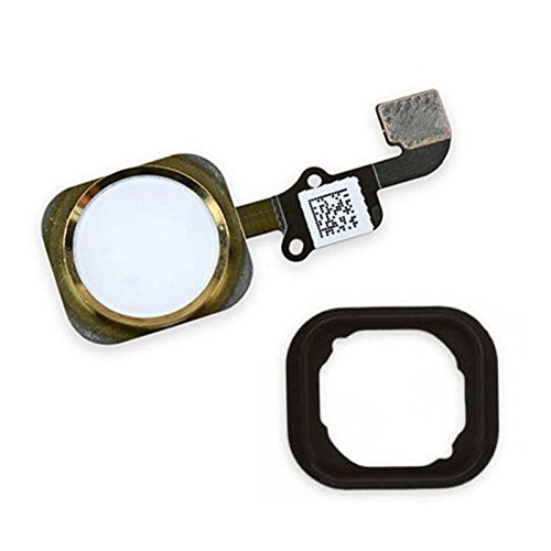 XcellentFixParts Home Button Replacement for iPhone 6/6 plus with Flex Cable Touch ID Homebutton Sensor Home Key Assembly (Gold)