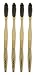 Bamboo Toothbrush with Charcoal Bristles - Save with Value 4-Pack - Natural Toothbrushes for Teeth Whitening and Sensitive Gums - Travel Toothbrush and Guest Toothbrush - Family Friendly