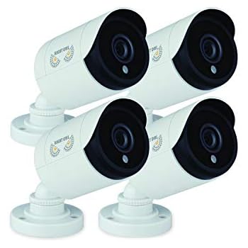 Night Owl Security CAM-4PK-HDA10W-BU HD Wired Security Bullet Cameras, 1080p (White) - Pack of 4