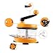 MIGECON Kitchen Manual Food Processor Meat Mincer Vegetable Chopper with Hand Crank and 3 Blades Orange Color