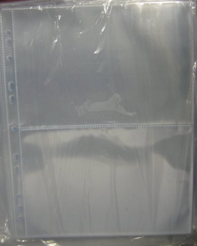 Robin Hood DirectBanknote & Postal Cover Album Spare Pages 2 Section (Pack of 20)