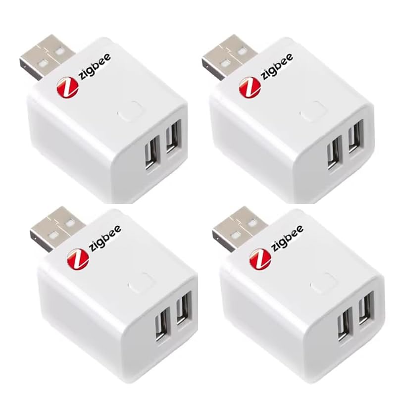 Yueyang Zigbee Micro USB Switch Adapter, 5 V Mini 2gang Switch, Smart Life Control, Alexa Compatible, USB Powered (4)