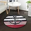 Nautical Anchor Round Rugs 3 Ft Circular Rug for Bedroom Livingroom Small Area Rug Washable 41QyqsrU3PL. SS100
