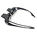ANRRI Bed Prism Glasses Lazy Spectacles Horizontal Glasses Lie Down Reading/Watching TV, Myopia usable,Black
