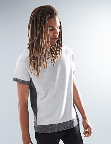 Rebel Canyon Young Men's Short Sleeve Crewneck Side Contrast Sweatshirt Top