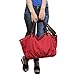 BMC Dark Tan Denim Multi Zipper Pocket Oversized Lined Fashion Handbag Satchel Shopper Tote