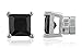New & Improved! Silvertone with Black Cz Square Magnetic Stud Earrings - 4mm to 12mm Available (7 Millimeters) (E-1506)