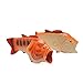 HEEMAA 4 Colours Fish Slippers Beach Shoes Non-Slip Sandals Creative Fish Slippers Men and Women Casual Shoe (Woman 11-12/male 10-11, Orange)