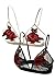 Megan apparel Women's 2 Pack Floral Lace Bralette Breathable Sexy Racerback Lace Bra Bustier