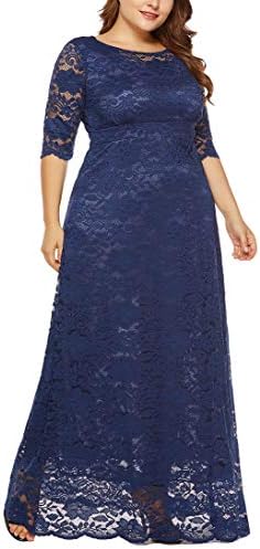 Miusol Women's Retro Lace Contrast Chiffon Ruffle Evening...