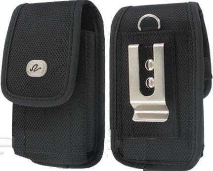 Heavy Duty Large Slim Vertical Smart Phone Universal Case/ Pouch/ Holster with Velcro, Belt Loop, &amp; Metal Clip up to 5.4 x 2.8 x .48