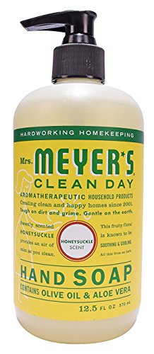 Mrs Meyers Hand Soap Honey Suckle 12.5 Ounce Pump (370ml) (3 Pack)