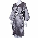 LuckyFine Waterproof Hair Salon Cosmetology Cutting Hairdressing Style Gown Cape Apron Robe Grey