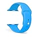 FanTEK Soft Silicone Sport Style Replacement iwatch Strap for Apple Wrist Watch 38mm Models - Small/Medium - Blue
