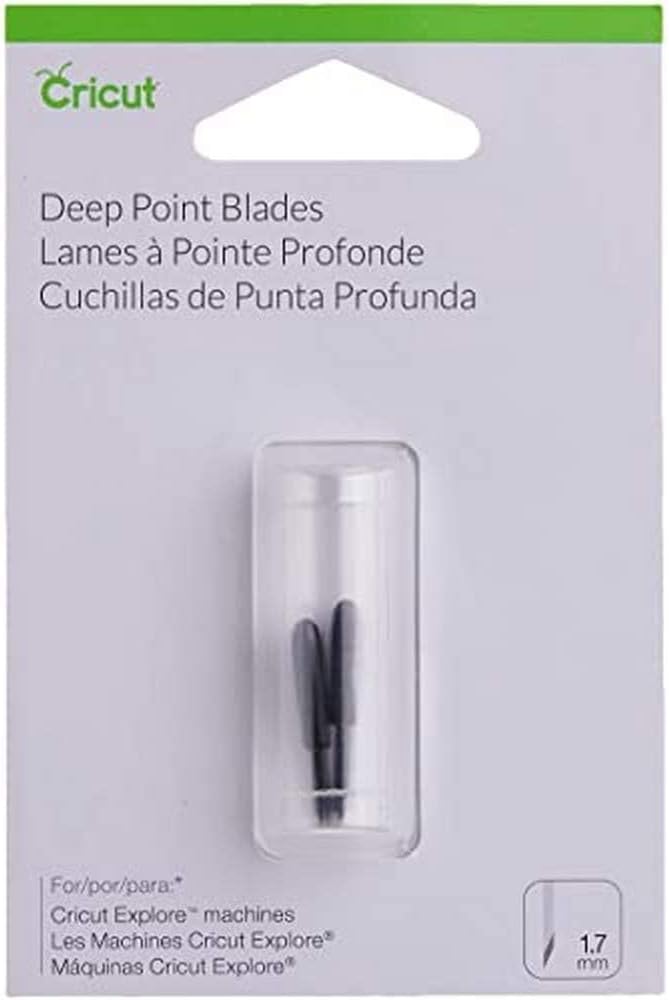 Cricut Deep-Point Replacement Blades (2 ct) Black for All Cricut Machines