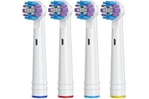 MAILINK Replacement Toothbrush Heads for Oral-B, 4 Pack Replacement Heads Compatible with Oral B Braun Electric Toothbrush, 1 Count (Pack of 4)