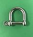 US STAINLESS Stainless Steel 316 Wide D Shackle 5/16