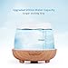 InnoGear 200ml Essential Oil Diffuser Wood Grain Vase-Shaped Ultrasonic Aromatherapy Oil Diffusers with Adjustable Mist Mode Waterless Auto Shut-off Humidifier for Home