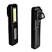 LED Cordless Work Light,Three trees COB Rechargeable Portable Hand Held Work Lamp with Hanging Hook, Magnetic Holders, 1200mAh Charging, Multifunction Flashlight (Black)