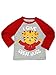 Daniel Tiger Toddler Boys Girls Long Sleeve Tee (3T, Red/Grey)
