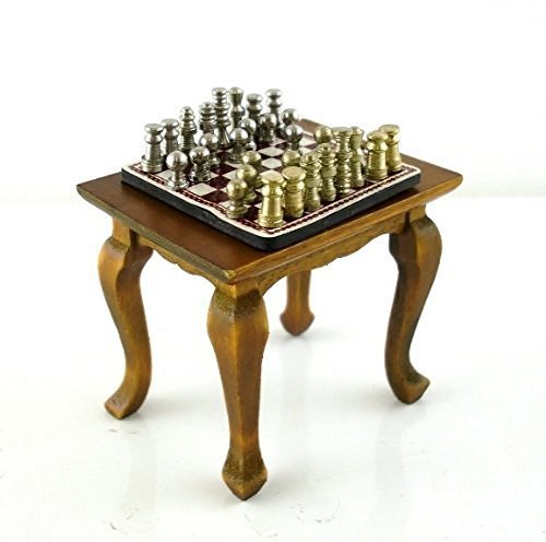 Miniature Chess Table and Set sold at Miniatures