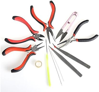 Simply Maker - 10 Piece Jewelry Making Beading Tool Kit Set for Jewelry Crafting Jewelry Making Tools (Packed in the plastic bag)