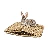 MODEHUAYING-Natural-Seagrass-Mat-Bed-Hideaway-Toy-Hand-Woven-for-Rabbit-Guinea-Pig-Chinchilla-Ferret MODEHUAYING Natural Seagrass Mat Bed Hideaway Toy, Hand Woven for Rabbit Guinea Pig Chinchilla Ferret