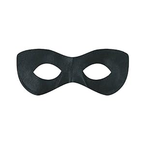 Game Ready Team Spirit Party Super Hero Mask Accessory, Black, Fabric , 2