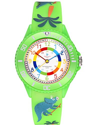 Dino/Green/Multi-coloured/Silicone Strap Green-multi-coloured