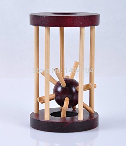 Traditional Wooden Puzzle Educational Toys for Children Ming/Luban Lock Hedgehog in a cage puzzle