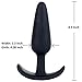 Doc Johnson Mood - Naughty 1 - Silicone Anal Plug - Large - 4.9 in. Long and 1.3 in. Wide - Tapered Base for Comfort Between The Cheeks - Large - Black