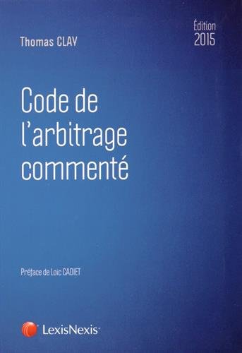 Code de l'arbitrage commenté, 2015