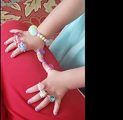 7Queen Value Set Princess Necklace Bracelet Kids Play Jewelry Little Girls Jewel Rings Costume Necklaces Toddler Dress up Jewelry - Thumbnail 7