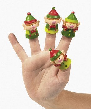 Christmas Elves Finger Puppets - 24 Count