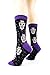 Foot Traffic, Women's Fantasy Socks, Sugar Skull (Shoe Sizes 4-10)