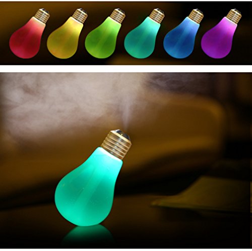 Lovepro Ultrasonic Cool Mist Humidifier ,400ml USB Portable Desktop Air humidifiers,Super Quiet Operation 7 Color Changing,Gift Valentines Idea