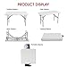Romatlink Collapsible Folding Rectangle Table, Portable and Adjustable Height Desk Use for Backyard, Party, Indoor or Outdoor Activities, White-New