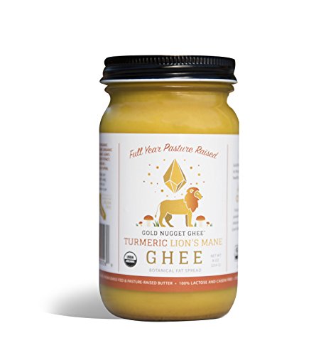 TURMERIC LION'S MANE MUSHROOM GHEE BY GOLD NUGGET GHEE: USDA ORGANIC, FULL YEAR PASTURE RAISED, GRASS-FED, MEDICINAL KETO PALEO - Thumbnail 3