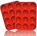 Ozera Silicone Ice Cube Trays with Lids for Whiskey, Cocktail, Stackable Flexible, One Size, Red